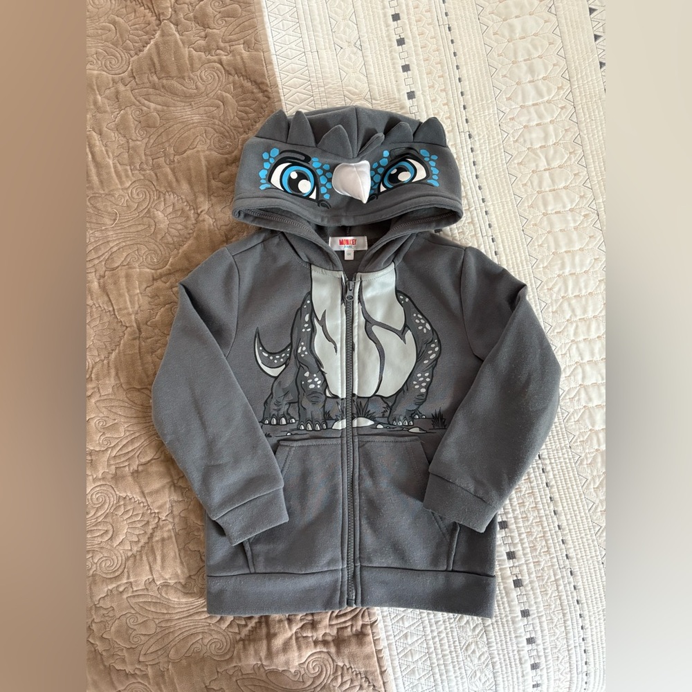 Monkey Bars 6X Dinosaur Hoodie Full Zip Kids Size 6-7